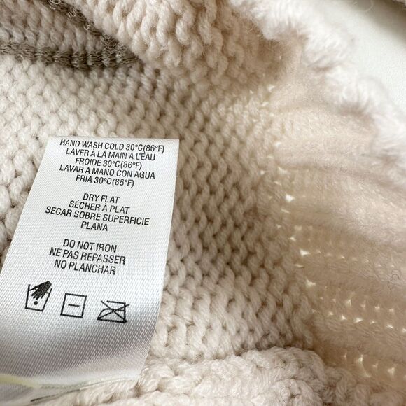 Sundry Stars Loose Knit Vanilla White Wool Blend Sweater Womens Sz 1 / S - Picture 4 of 9